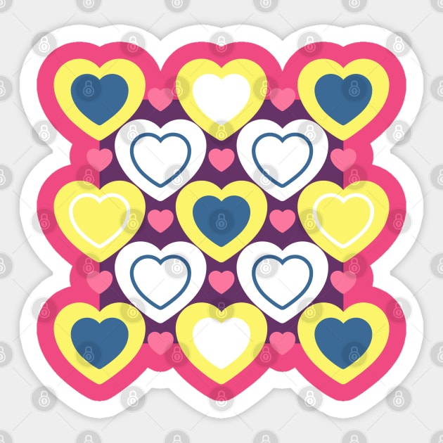 Pattern with hearts Sticker by Nataliia1112